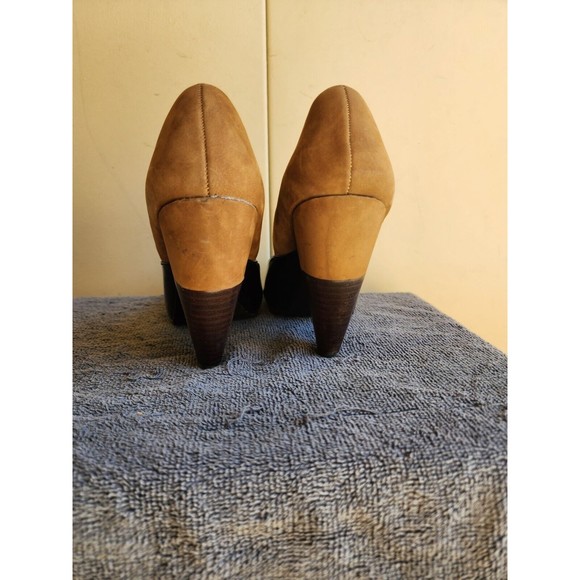 Steven Madden Women's Sumee Pump Size 7.5 Black Brown Cognac Patent Leather - Picture 3 of 11